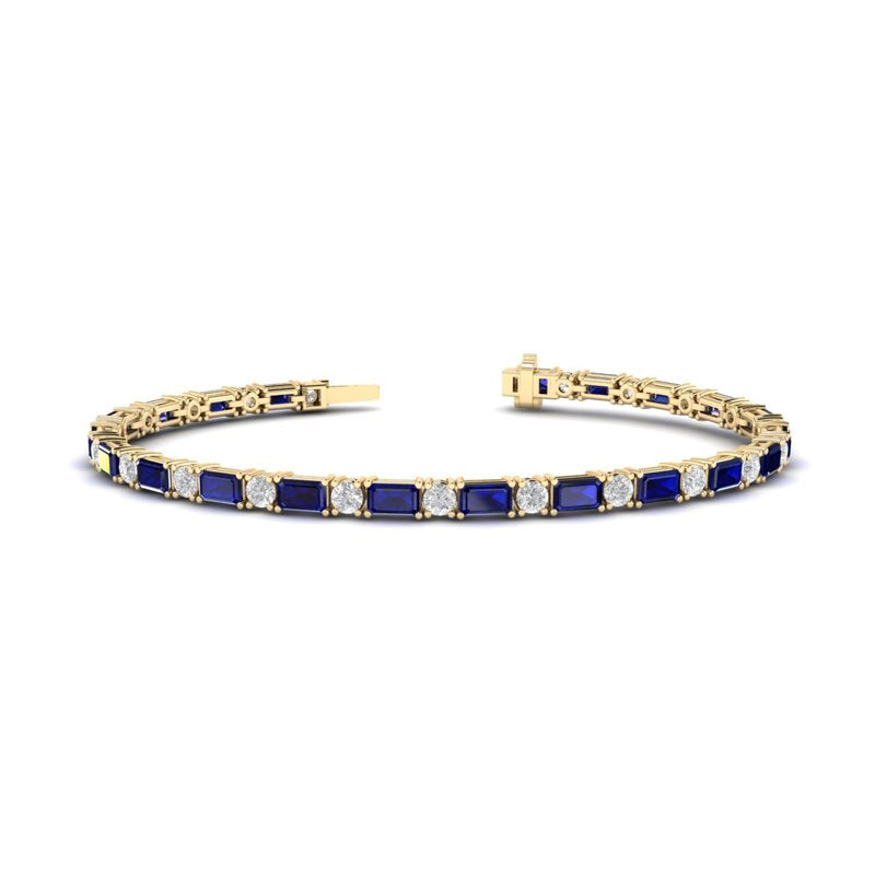 Yellow Gold Azalea Sapphire & Diamond Bracelet