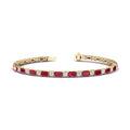 Yellow Gold Azalea Ruby & Diamond Bracelet