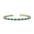 Yellow Gold Azalea Emerald & Diamond Bracelet