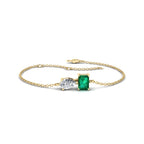 Yellow Gold Toi Et Moi Emerald Bracelet