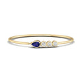 Yellow Gold Tiana Sapphire & Diamond Bangle