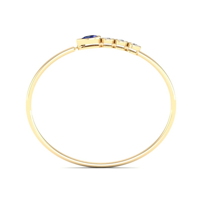 Yellow Gold Tiana Sapphire & Diamond Bangle — MET-WB-0071 — additional view