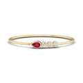Yellow Gold Tiana Ruby & Diamond Bangle