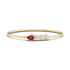 Yellow Gold Tiana Ruby & Diamond Bangle