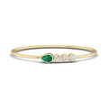 Yellow Gold Tiana Emerald & Diamond Bangle