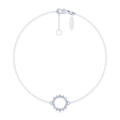 Sterling Silver Open Circle Lab Grown Diamond 1/5ctw Bracelet