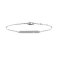 Silver Diamond Bar Bracelet