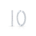 Inside-Out Lab-Grown Diamond Hoop Earrings - MET-WE-0057 | 14K White Gold | MET-WE-0057-WG-01 primary