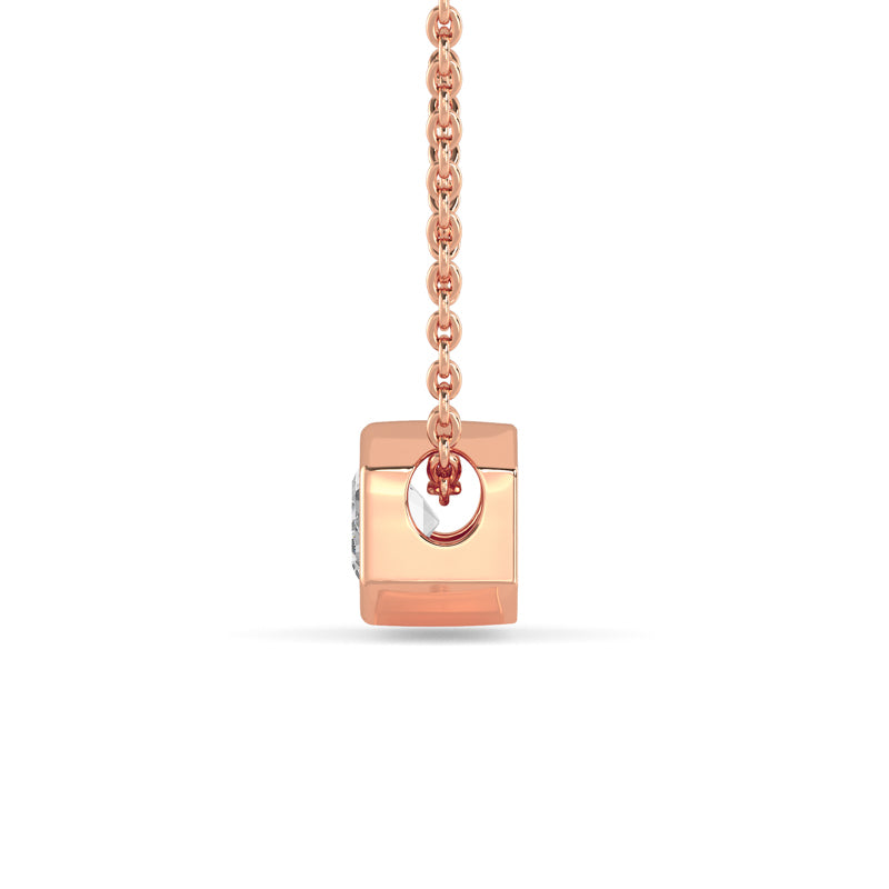 Petite Bezel Pendant — 14K Rose Gold / Emerald / 1/2ctw