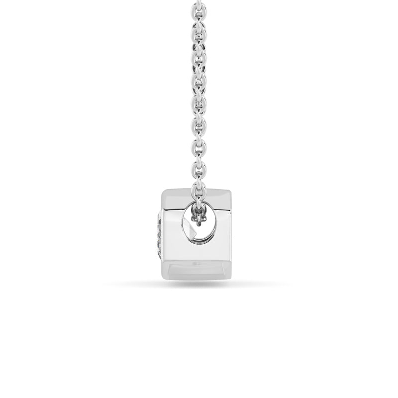 Petite Bezel Pendant — 14K White Gold / Emerald / 1/2ctw