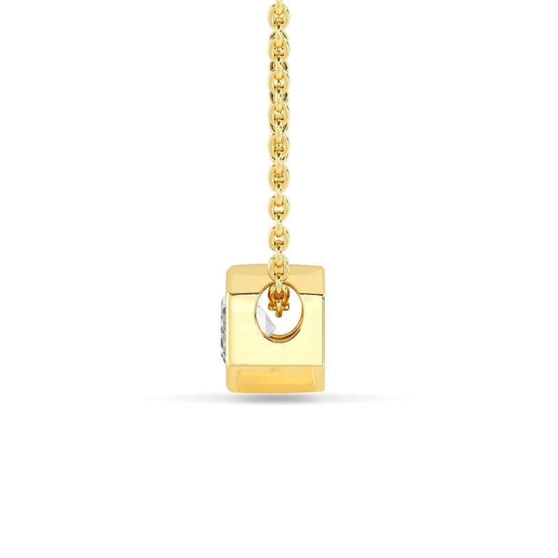 Petite Bezel Pendant — 14K Yellow Gold / Emerald / 1/2ctw