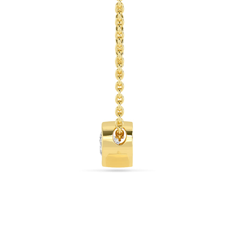 Petite Bezel Pendant — 14K Yellow Gold / Heart / 1/4ctw