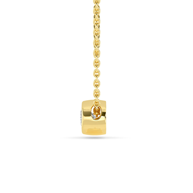 Petite Bezel Pendant — 14K Yellow Gold / Oval / 1/4ctw