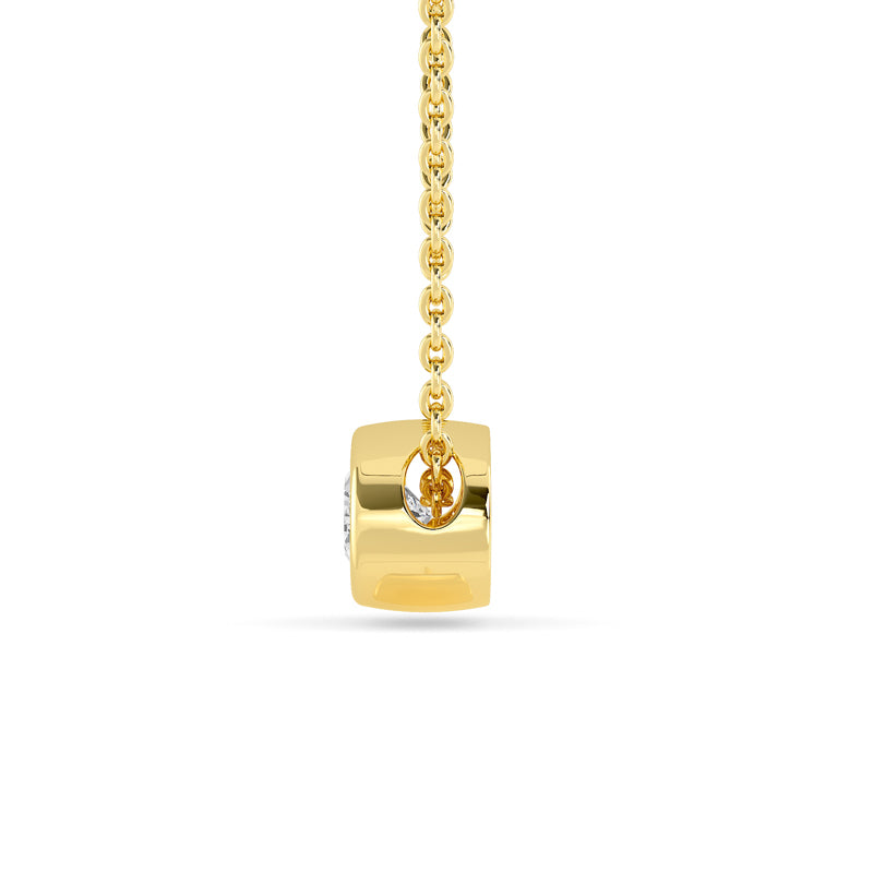 Petite Bezel Pendant — 14K Yellow Gold / Oval / 1/2ctw