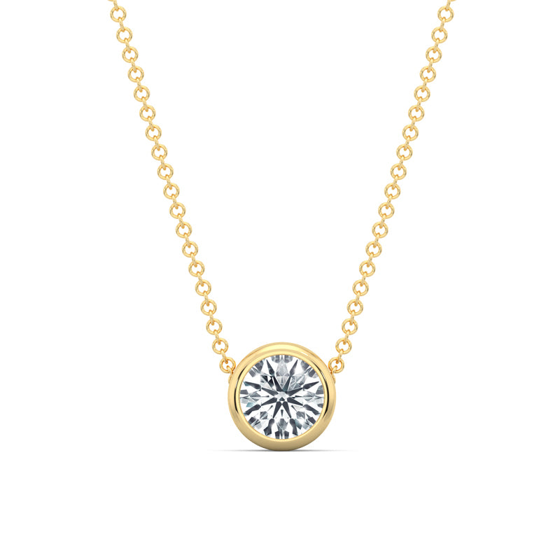 MET-WN-0004 bezel solitaire pendant — front view (LGP100001-1; media 46363397587047)