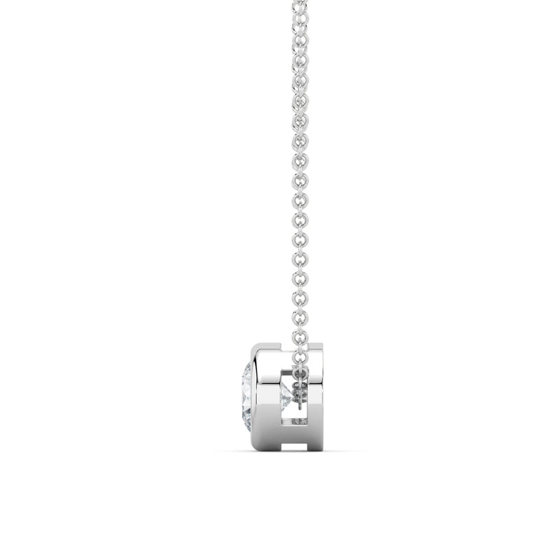 MET-WN-0004 bezel solitaire pendant — alternate view (LGP100009-2; media 46363397783655)