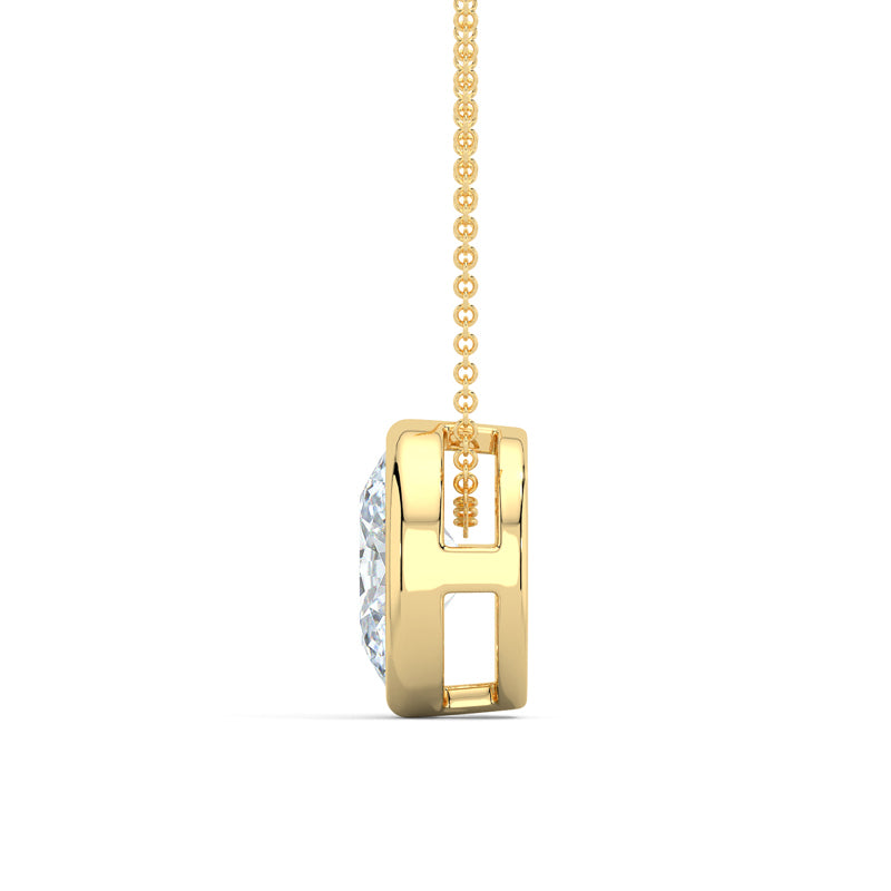 MET-WN-0004 bezel solitaire pendant — alternate view (LGYFP0023-2; media 46363399422055)