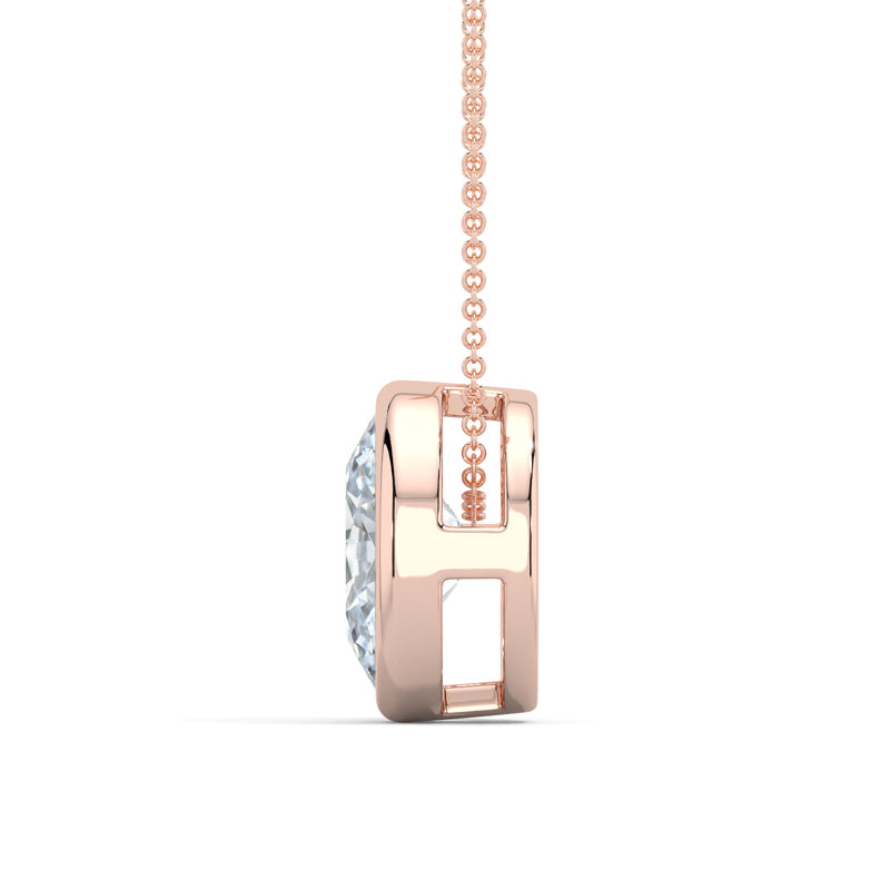 MET-WN-0004 bezel solitaire pendant — alternate view (LGRFP0029-2; media 46363399913575)