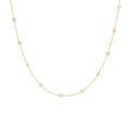 Yellow Gold Mixed Diamond Station Necklace (2ctw)