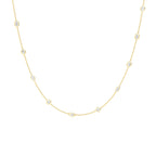 Yellow Gold Mixed Diamond Station Necklace (2ctw)