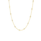 Yellow Gold Mixed Diamond Station Necklace (2ctw)