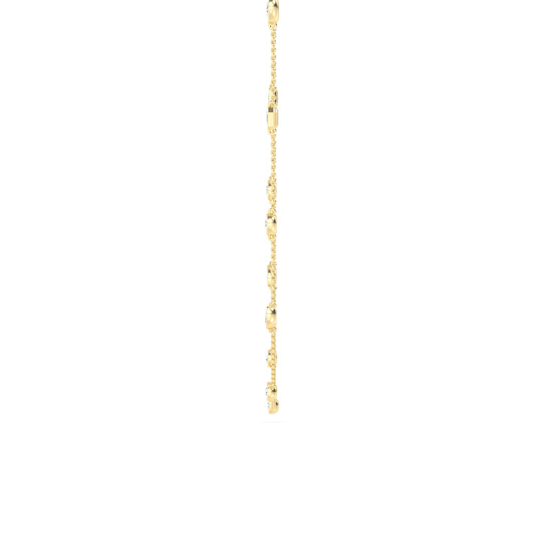 Yellow Gold Mixed Diamond Station Necklace (2ctw)