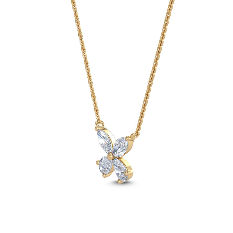 Yellow Gold Mini Pristine Lab Grown Diamond Butterfly (1/2ctw)