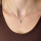 14K Yellow Gold 1/2ct Kite Set Princess Cut Lab Grown Diamond Pendant
