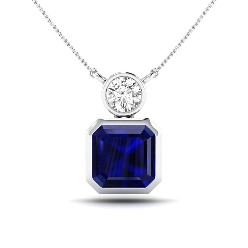 MET-WN-0071 | LGWFN0151 | 14K Vitguld | Lab Skapade Sapphire | källvinkel 1