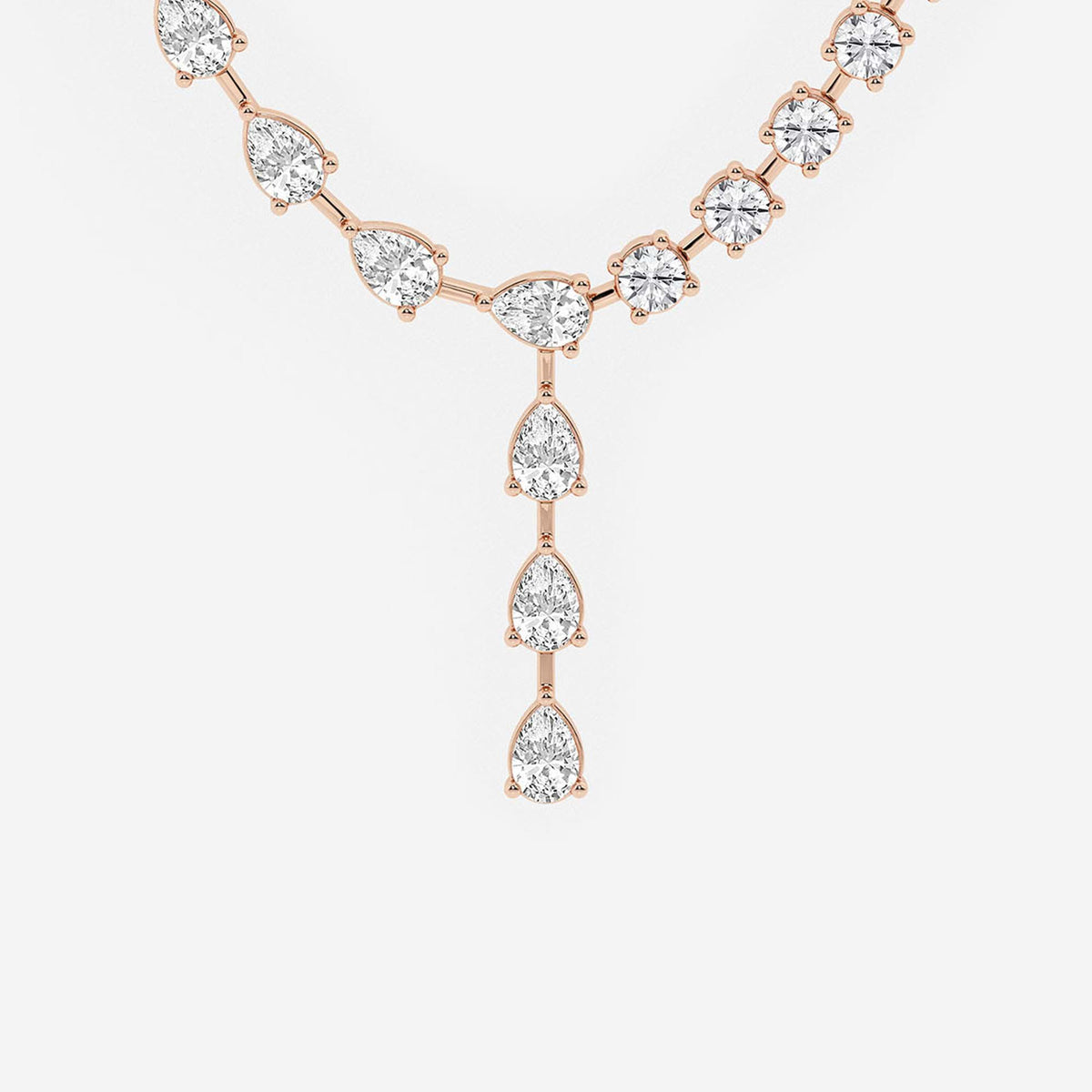 Collana lariat con diamanti e pera | GBS046 | 3449cbf81a1e
