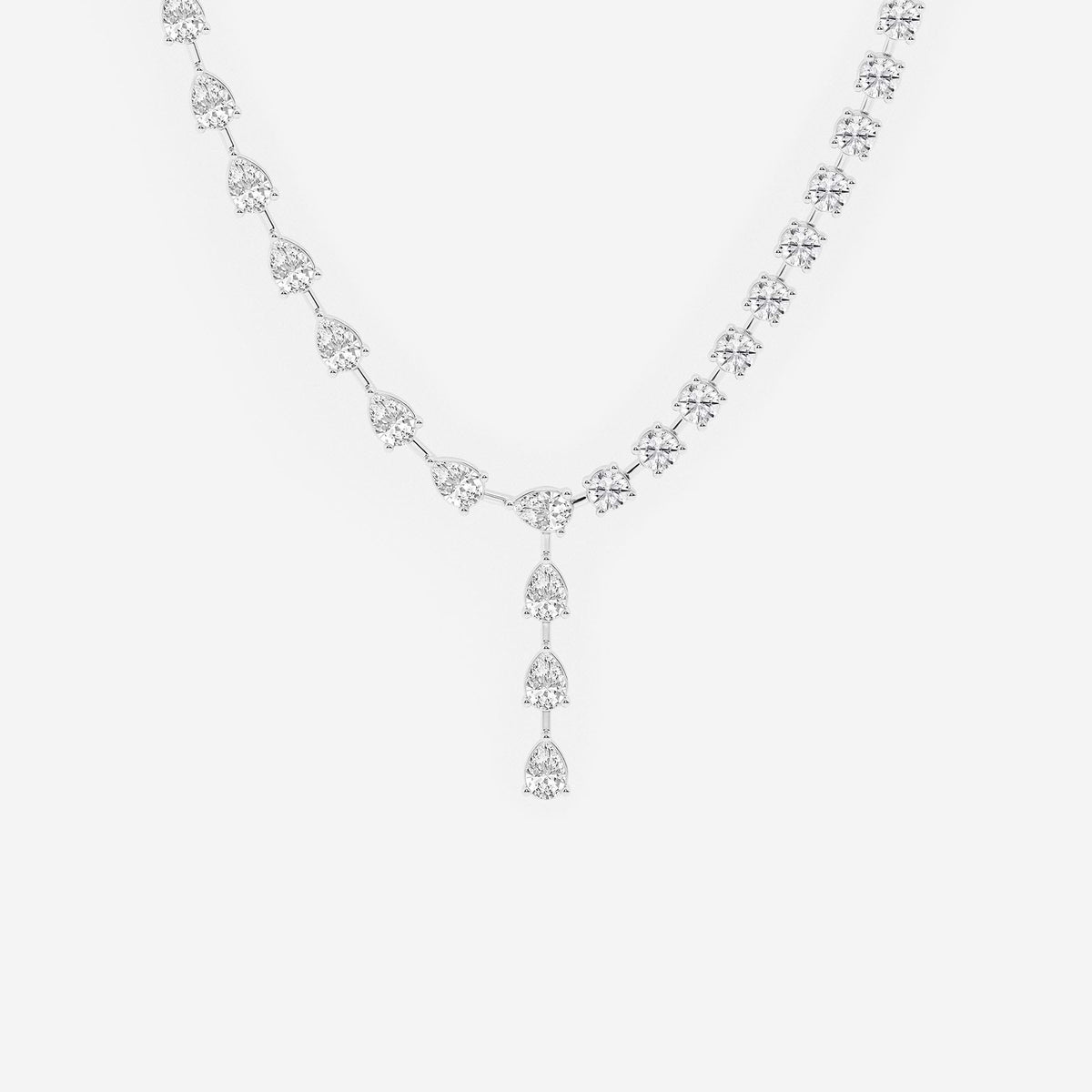 Collana lariat con diamanti e pera | GBS046 | 8d528da69f12