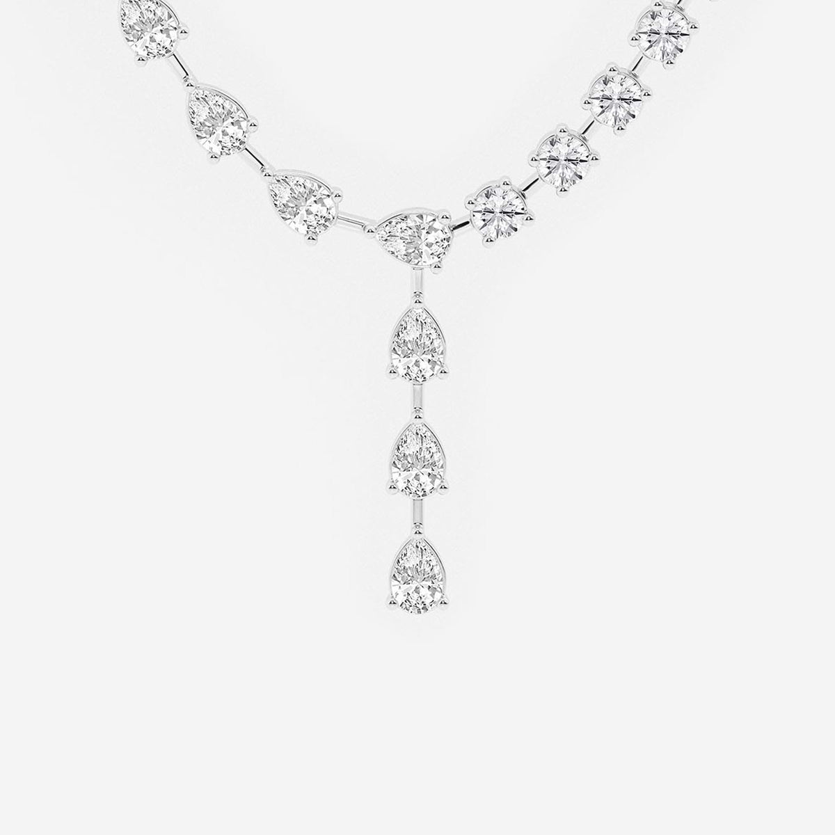 Collana lariat con diamanti e pera | GBS046 | 4a0363b5360f