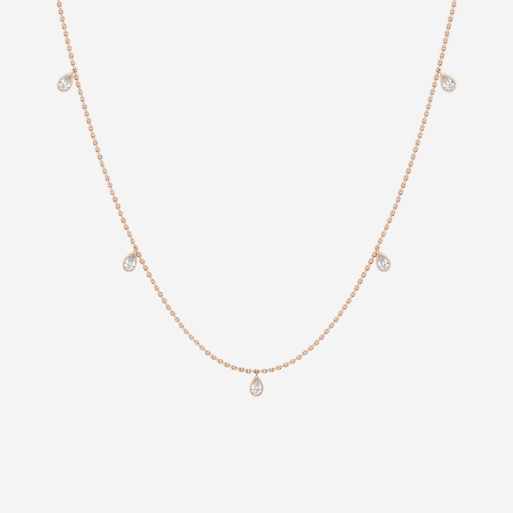 Peer diamanten bungelketting | GBS010 | ad447ddf7862