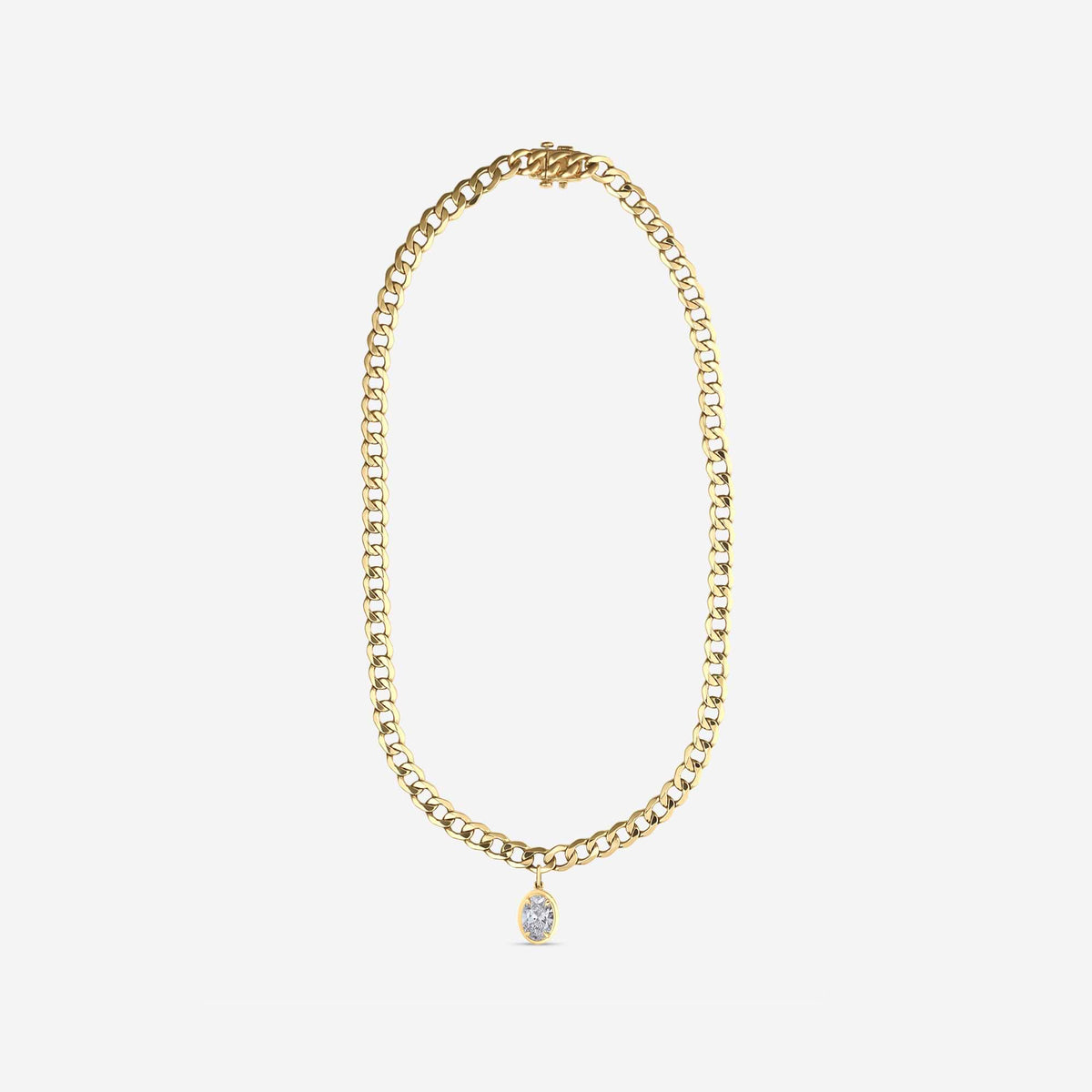 Oval Pırlanta Tektaş Kolye | GBS013 | 7819e46052f4