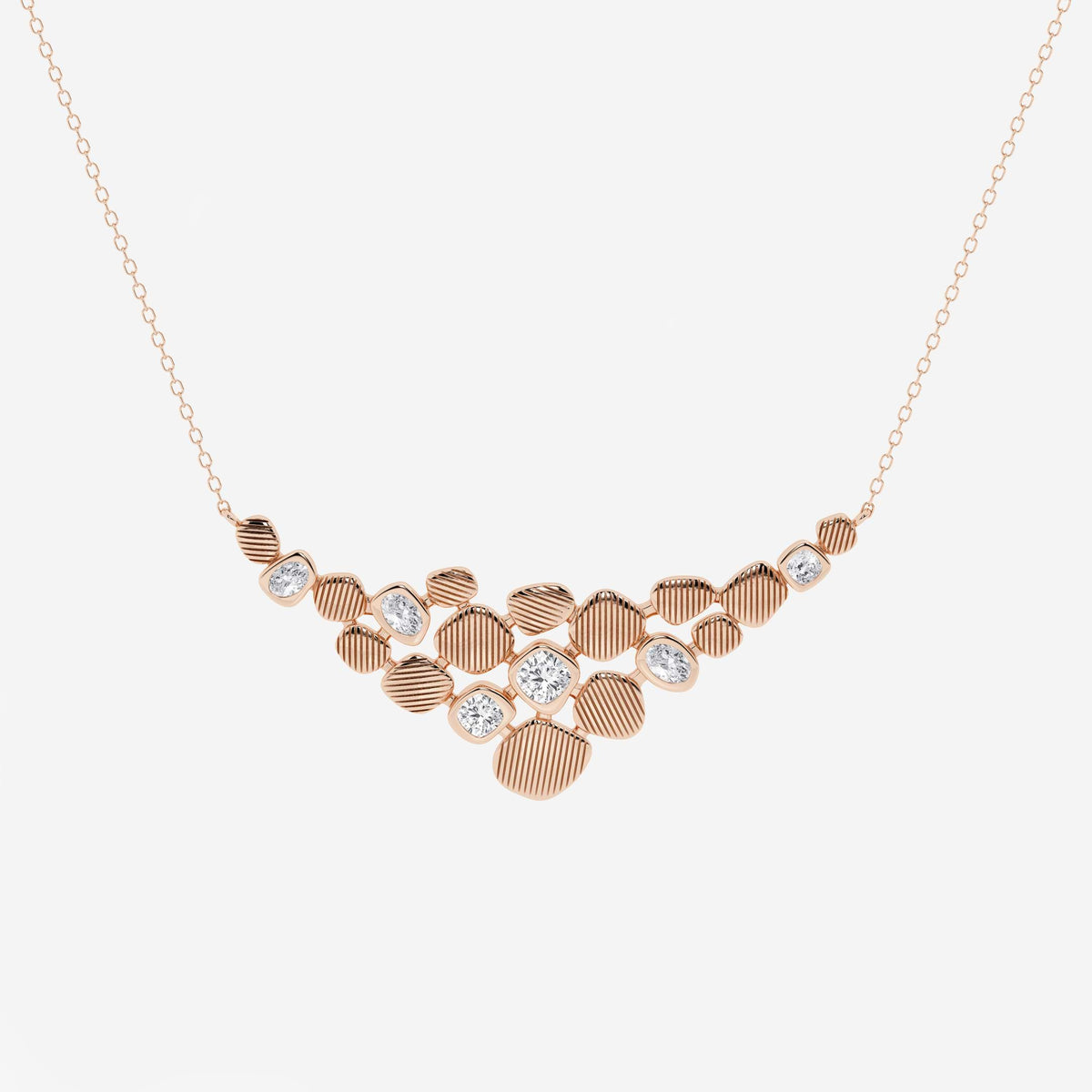 Multi-Shape Diamond Pebbles halsband | GBS017 | 391b25303479