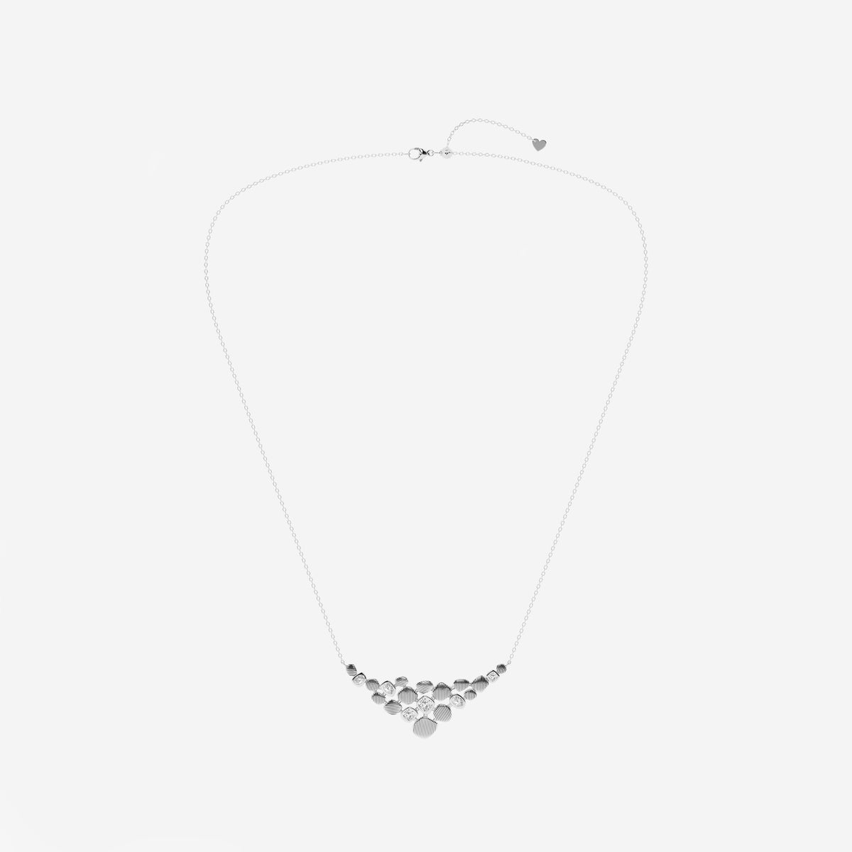 Multi-Shape Diamond Pebbles halsband | GBS017 | 37fd3f319cb5
