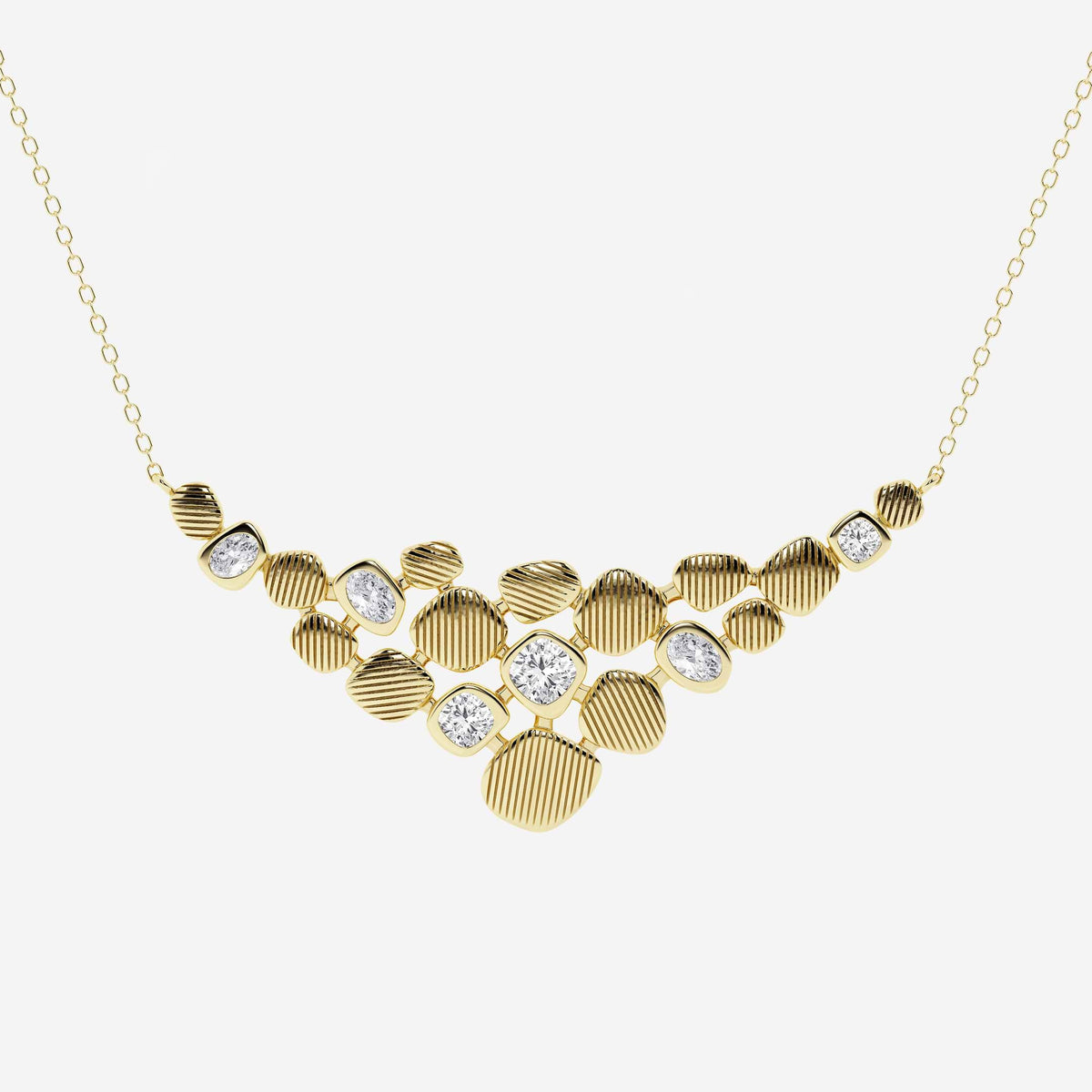 Multi-Shape Diamond Pebbles halsband | GBS017 | 56433adfbf5d