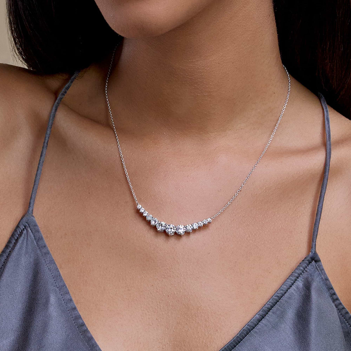 Thirteen Stone Demi Eternity Necklace | GBS001 | image | eef8409765e0