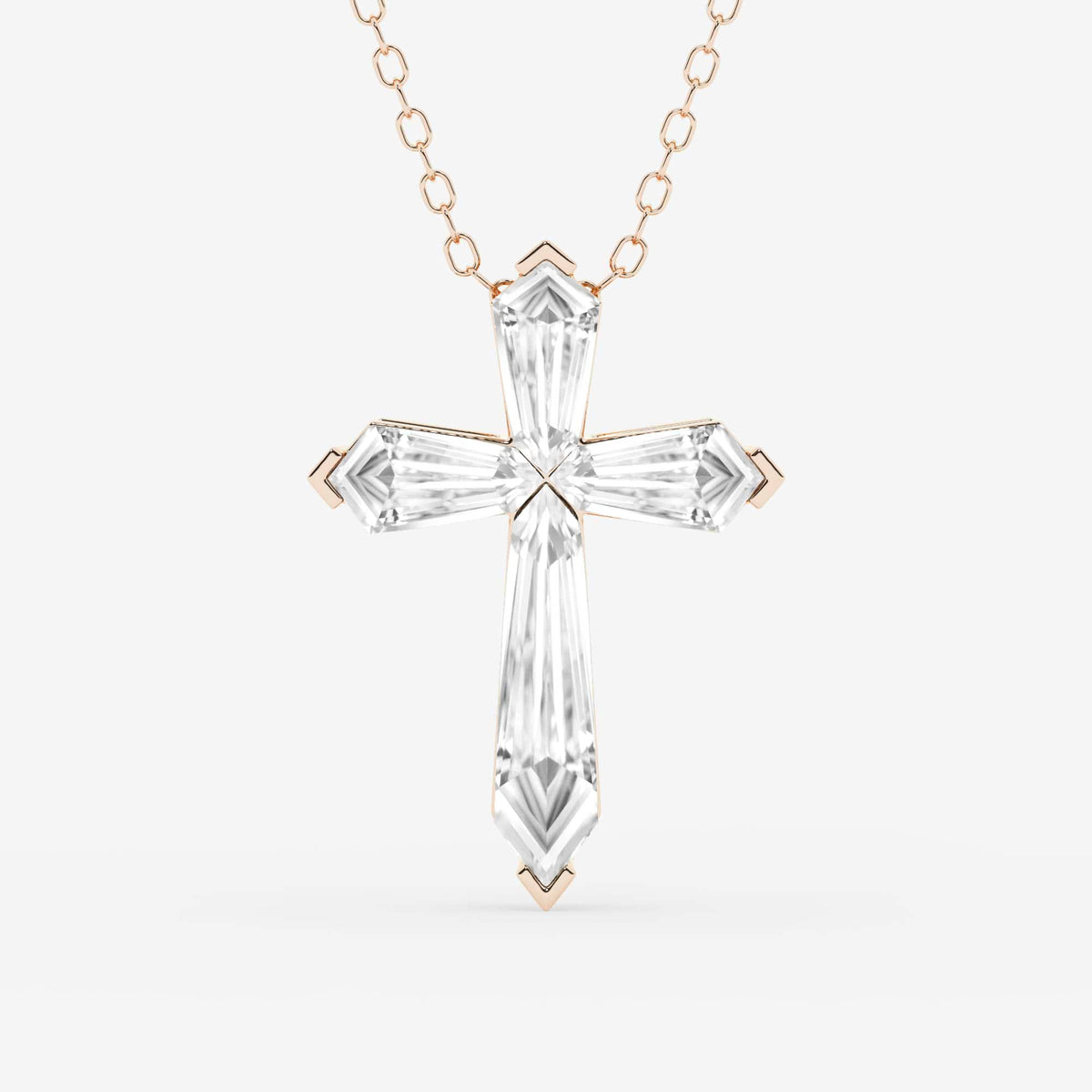 cruz marcante com lapidação escudo — Pendente com diamantes de laboratório | GBP059 | 242a75371231