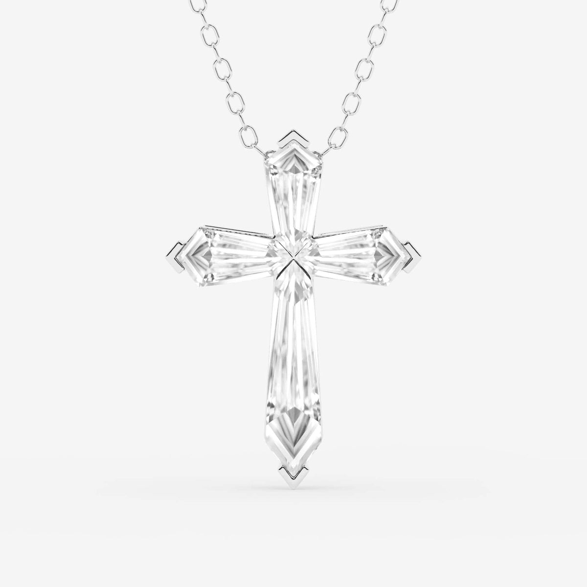 cruz marcante com lapidação escudo — Pendente com diamantes de laboratório | GBP059 | 1eef88109550