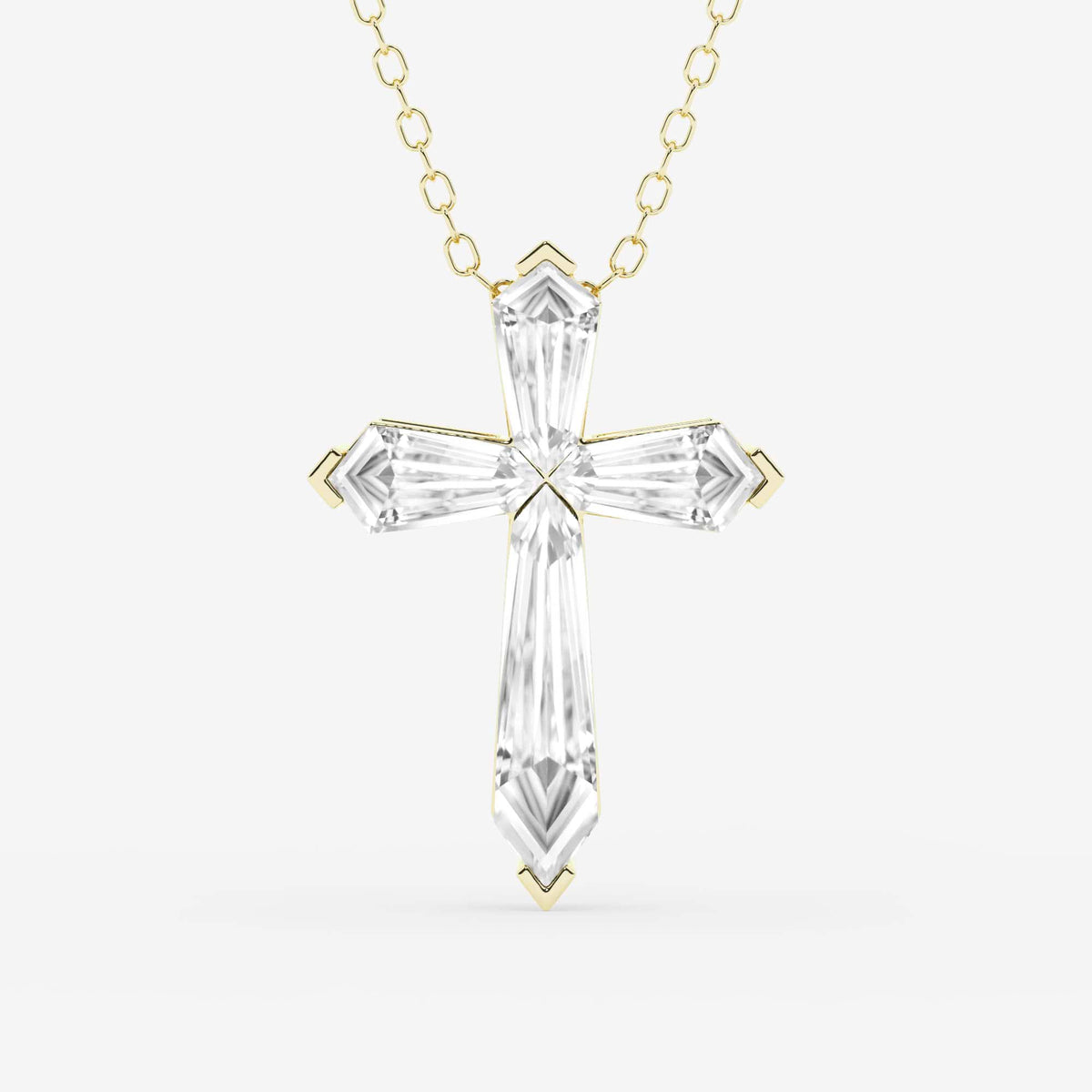 cruz marcante com lapidação escudo — Pendente com diamantes de laboratório | GBP059 | 016c15ad6650