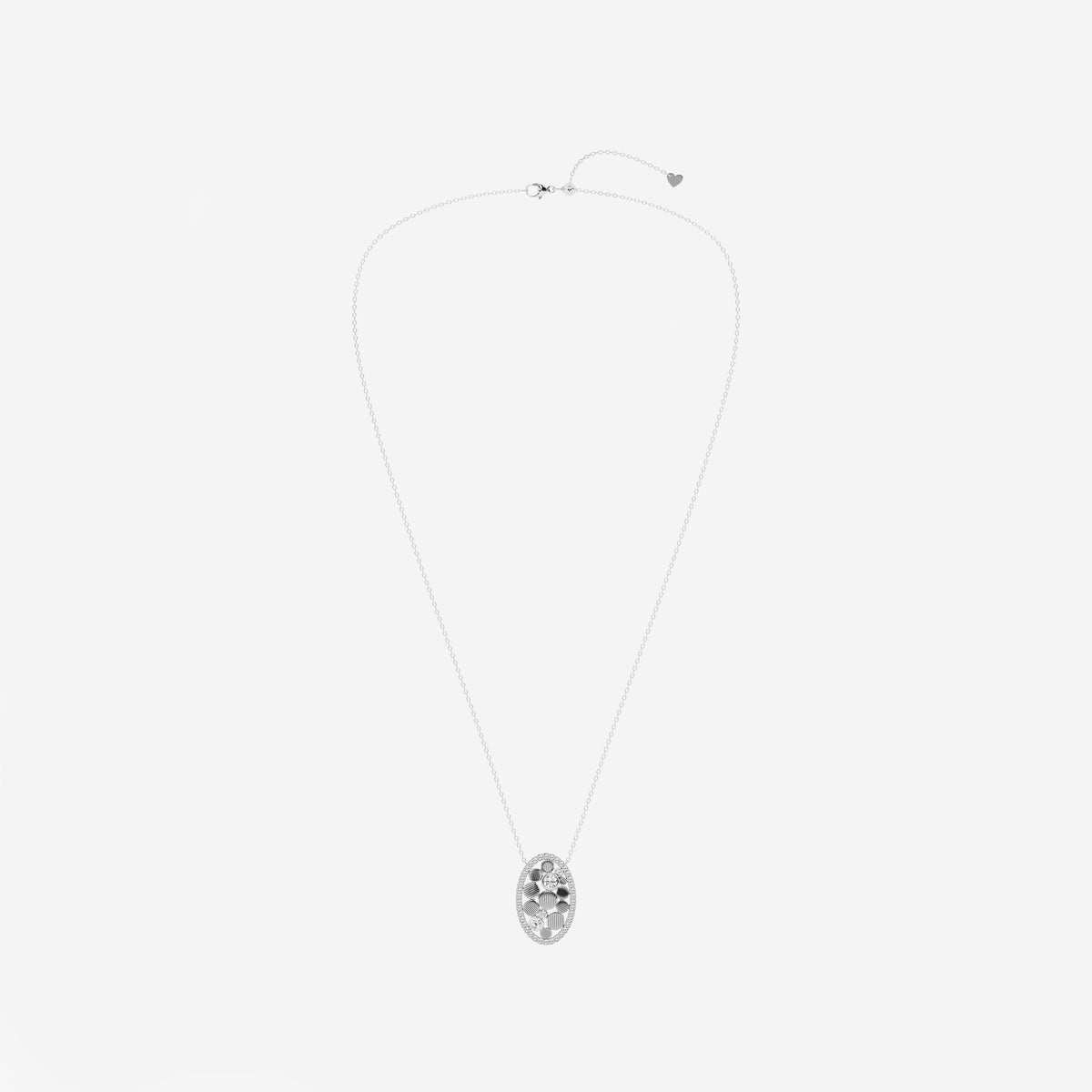 seixos ovais, lapidação redonda — Pendente com diamantes de laboratório | GBP065 | 3cc7c3cb9708