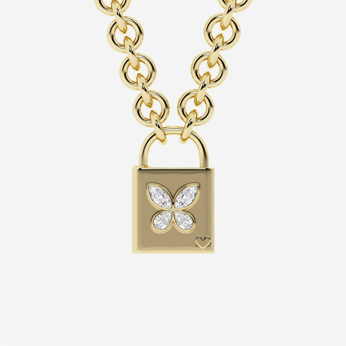 Pendente Mirabeau con chiusura a farfalla con diamanti | GBS024 | 070b6299387f