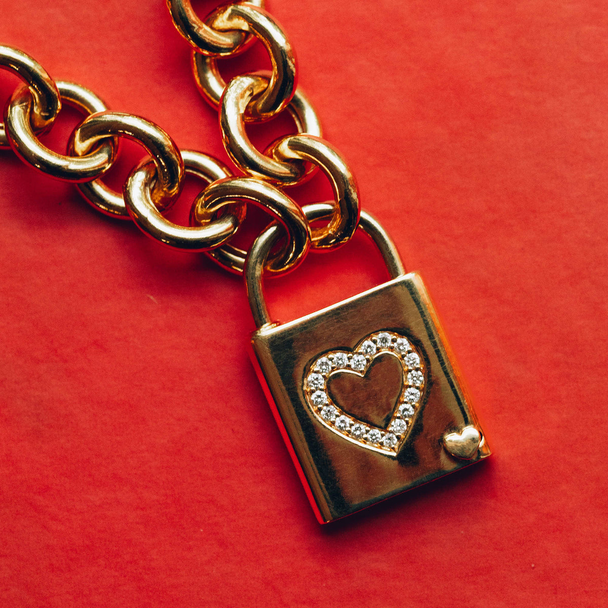 Ciondolo con lucchetto a cuore con diamanti Pont Des Arts | GBS028 | 1b2c55d8fb6b