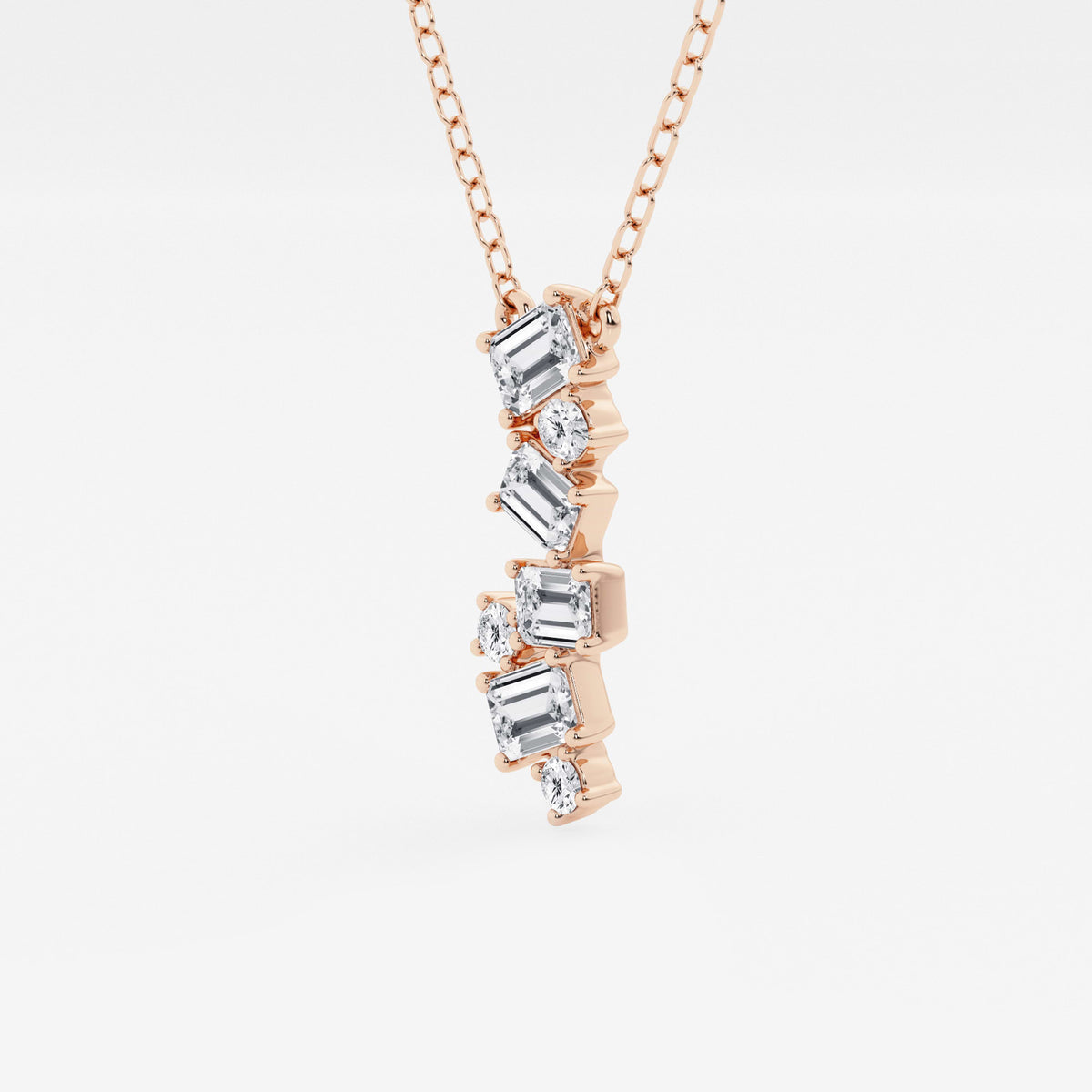 cascata com lapidação esmeralda e redonda — Pendente com diamantes de laboratório | GBP068 | 5d2820b796f2
