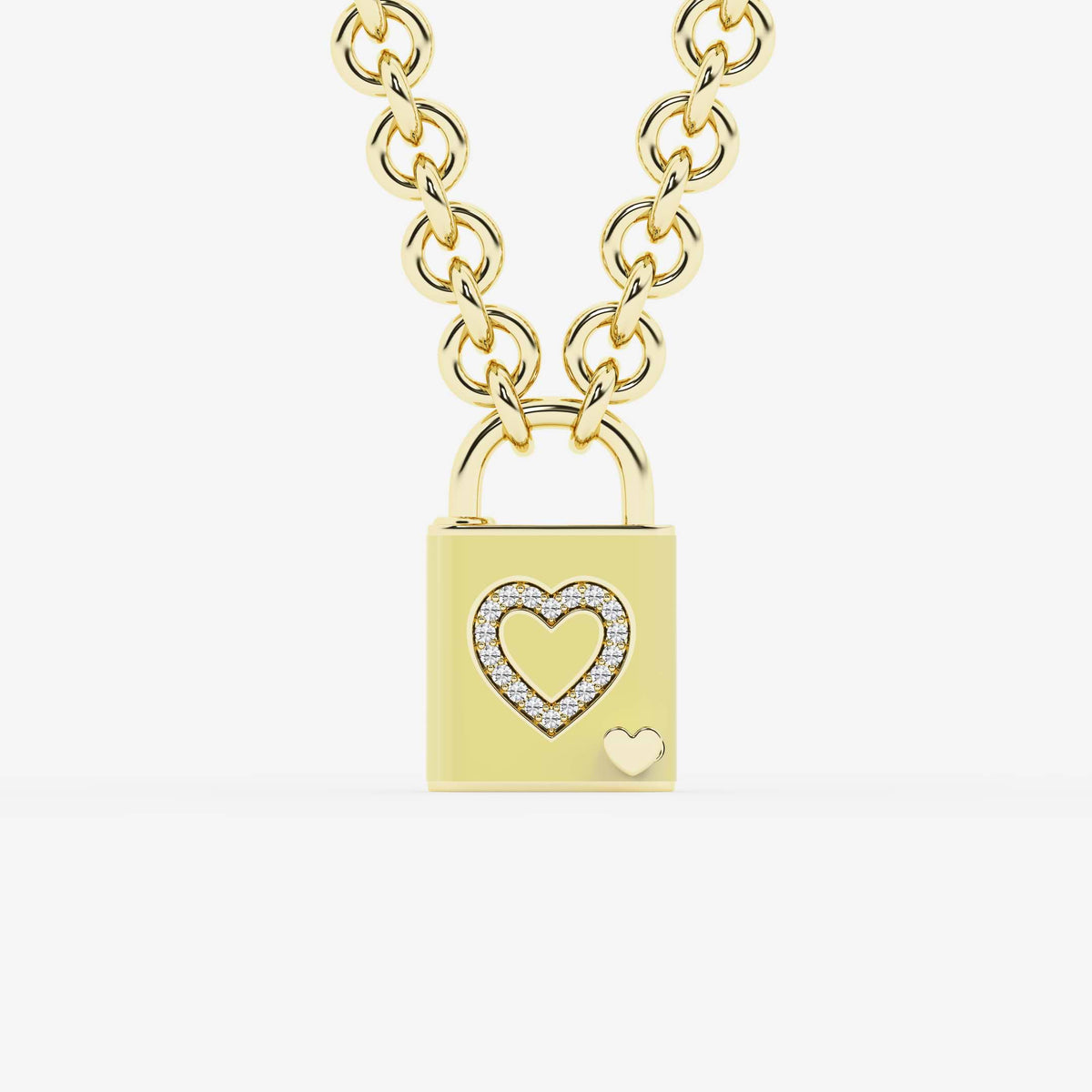 Ciondolo con lucchetto a cuore e diamante burro Pont Des Arts | GBS043 | 6494be4f0d49
