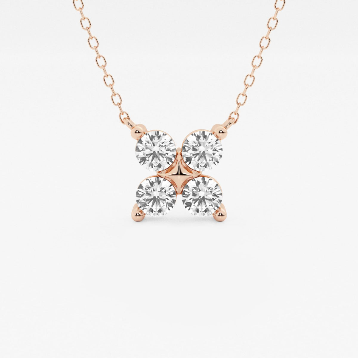 quatro pedras redondas — Pendente com diamantes de laboratório | GBP076 | 2f95486b33cd