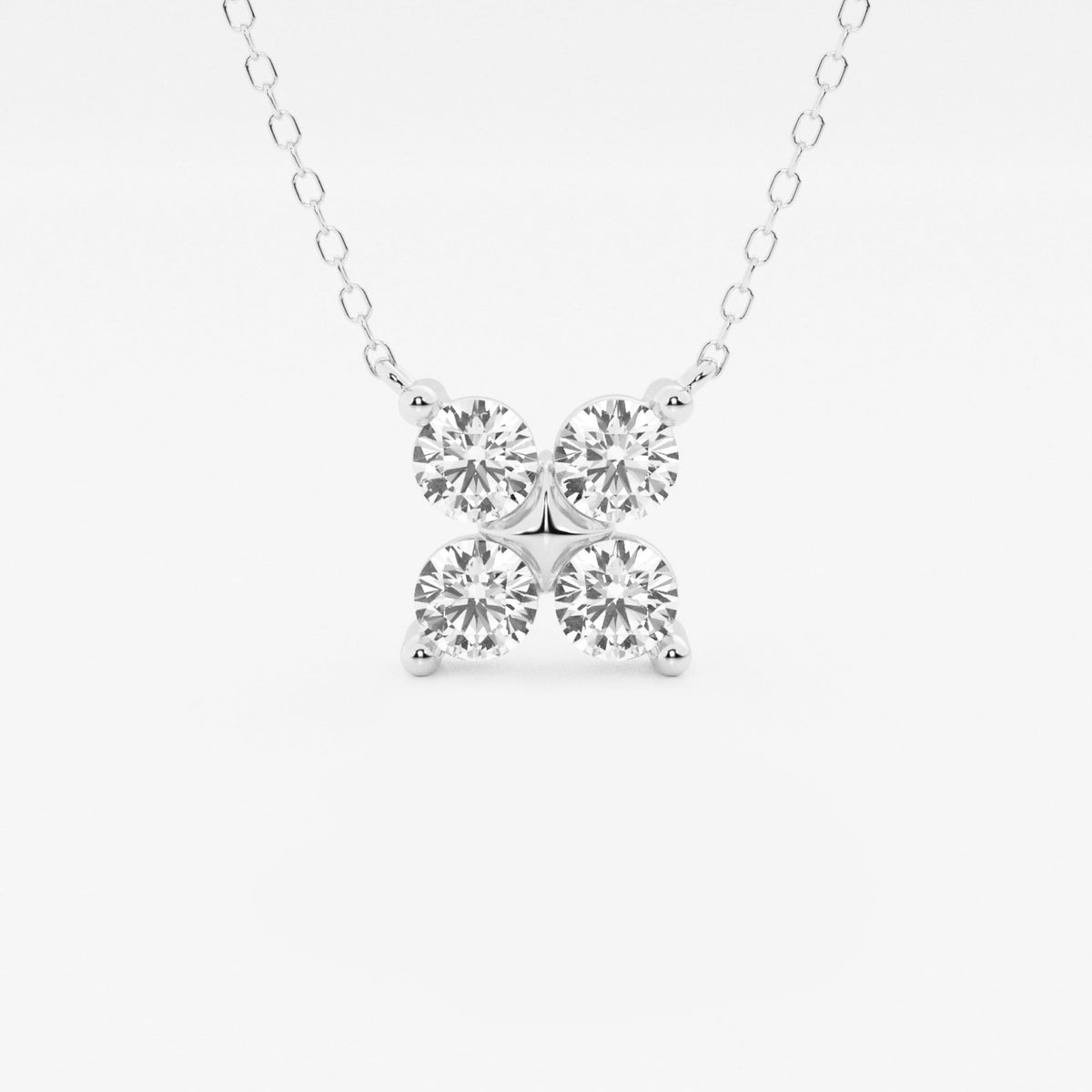 quatro pedras redondas — Pendente com diamantes de laboratório | GBP076 | c0bb12e4a6a7
