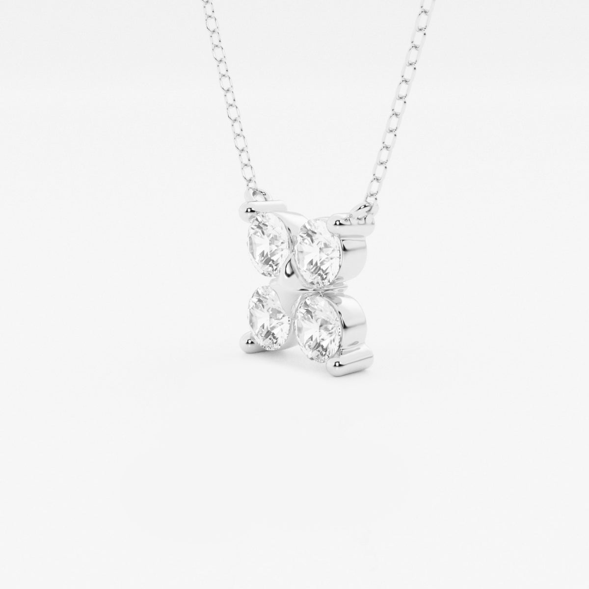 quatro pedras redondas — Pendente com diamantes de laboratório | GBP076 | 6f19174a86f6