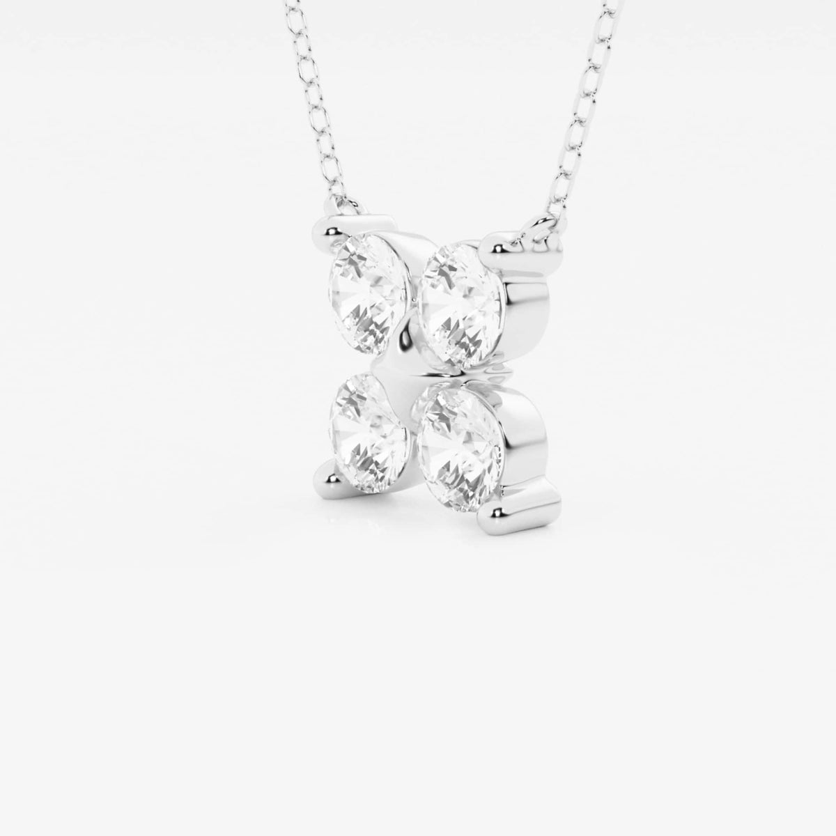 quatro pedras redondas — Pendente com diamantes de laboratório | GBP076 | c6e6c38fe00f
